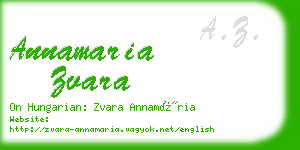 annamaria zvara business card